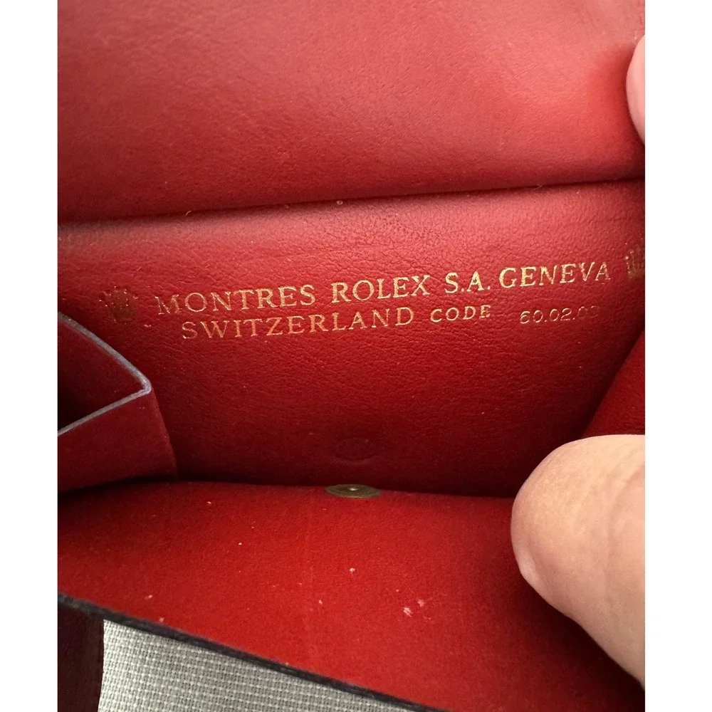 Vintage Rolex Leather Wallet Red Bifold